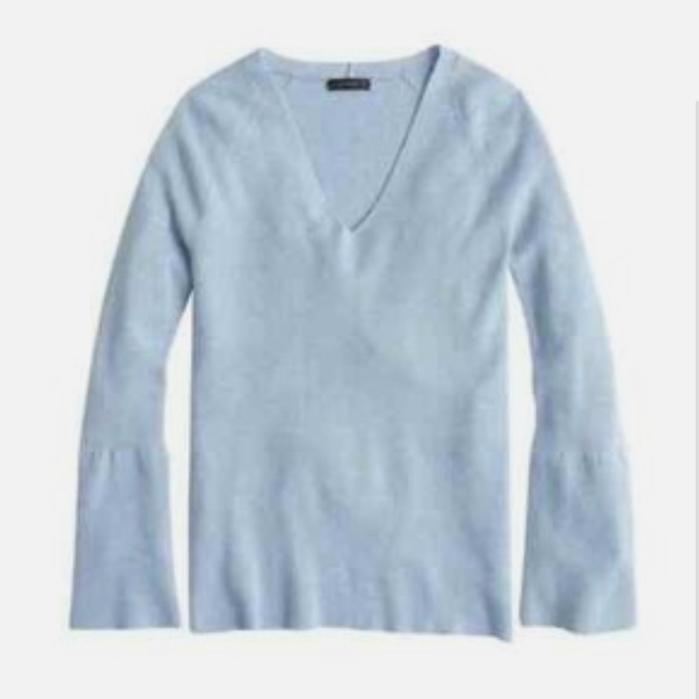 J. Crew XS bell sleeve v-neck sweater